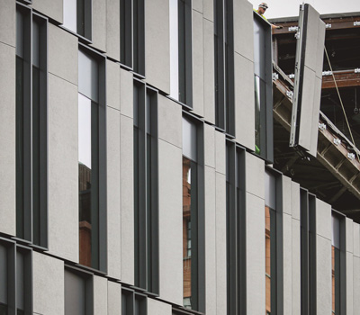 taktl uhpc panel courtainwall installation